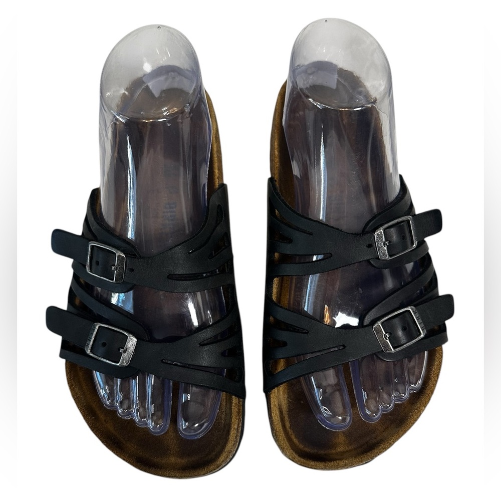 Birkenstock Granada Footbed Sandal Black Double Buckle Women's 37 EU / 7 US